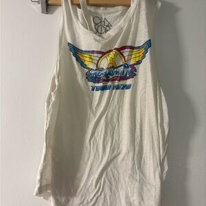 Chaser Cream Graphic Muscle Tee